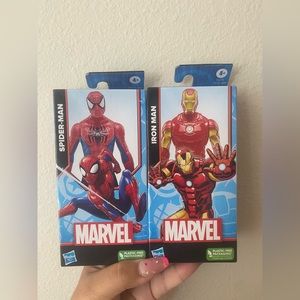 NIB Marvel Iron Man & Spider-Man Figure Set.